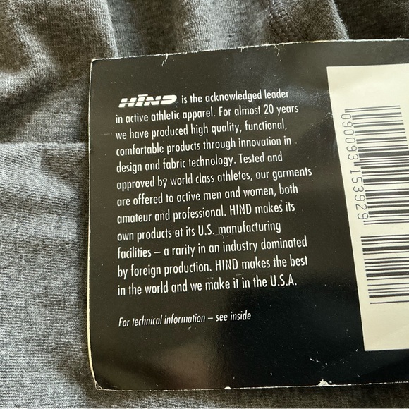 NWT Hind Mens Kinetic Fitness Shorts Large Dark Gray Elastic Waist Drawstring - Picture 11 of 13